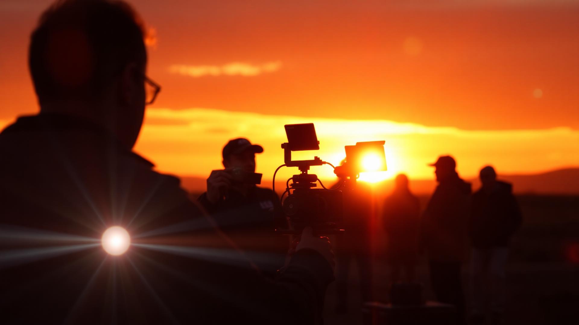 Cinematic film set backdrop